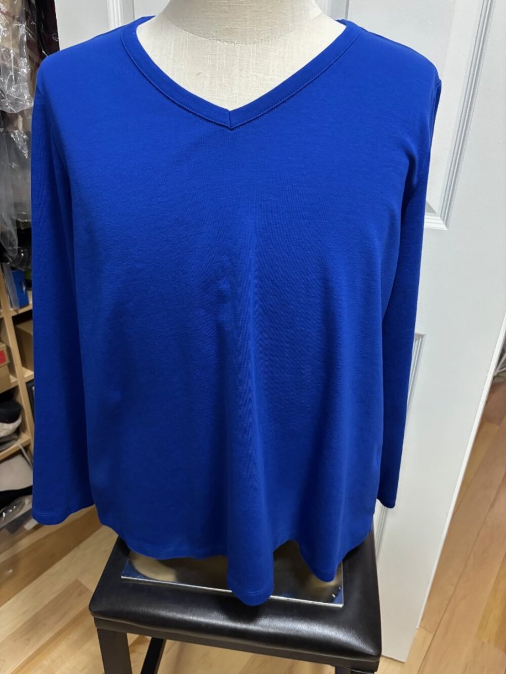 Royal blue, vneck long sleeve top